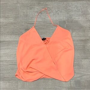 Elegant Peach Wrap Camisole Top